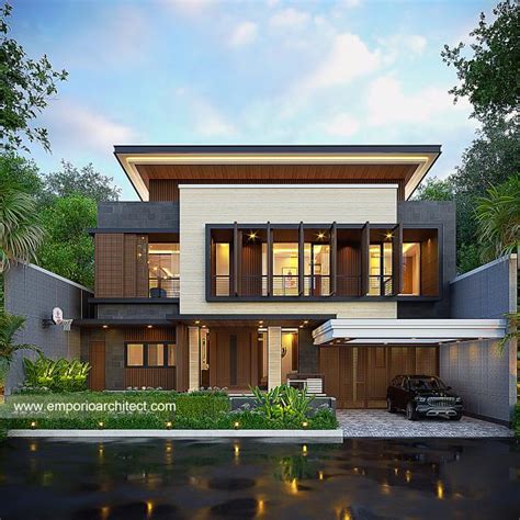 bhk  modern house  floors design makassar