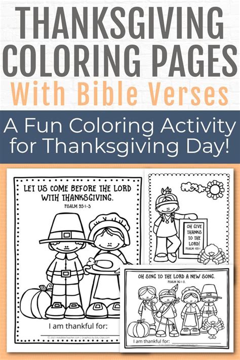 Free Printable Thanksgiving Coloring Pages With Bible Verses | Bible verses for kids, Bible ...