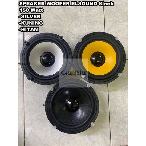 Jual SPEAKER ELSOUND 8inch 8in KUNING SILVER HITAM MAGNET BESAR 150