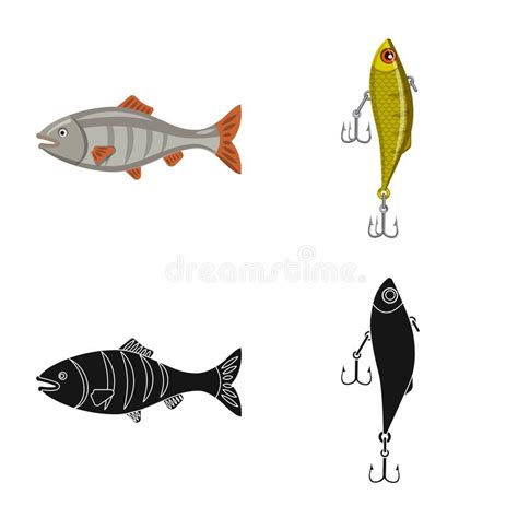 Ejemplo Del Vector De Pescados Y Del Logotipo De La Pesca Colecci N De