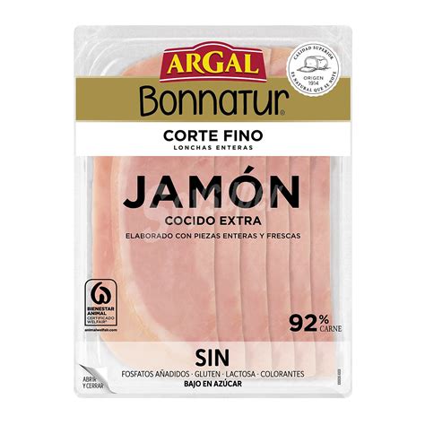 Argal Bonnatur Corte Fino Jam N Cocido Extra En Lonchas Enteras Bajo En