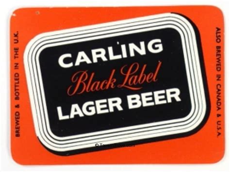 Item 57985 1960 Carling Black Label Beer Label