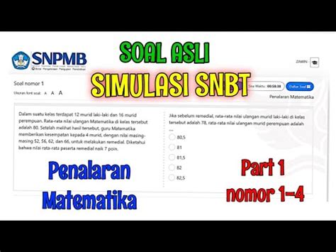 Soal Asli Simulasi Snbt Penalaran Matematika Nomor Utbk