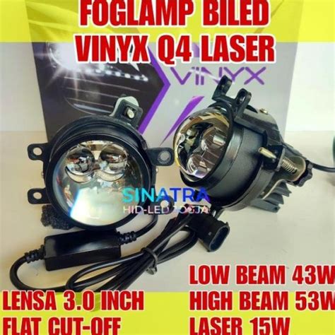 Jual Biled Foglamp 3 0 Inch Vinyx Q4 Laser 40W Putih Dan Laser Kuning