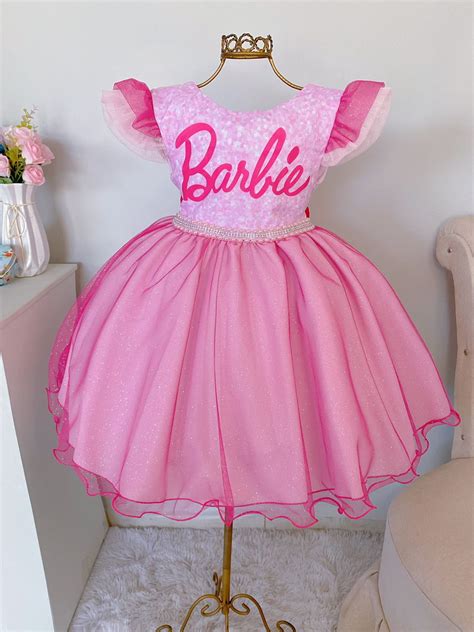 Vestido Infantil Barbie Festa Temática Luxo | Elo7