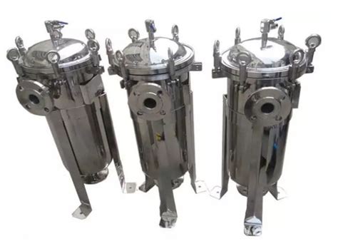 Stainless Steel Single Bag Filter Housing With Bead Blasting Surface CE