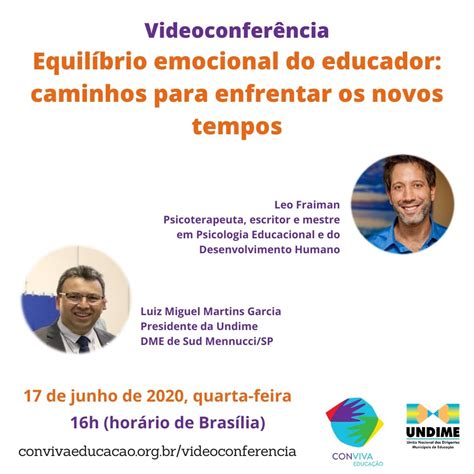 Conviva Realiza Videoconfer Ncia Sobre Equil Brio Emocional Do Educador