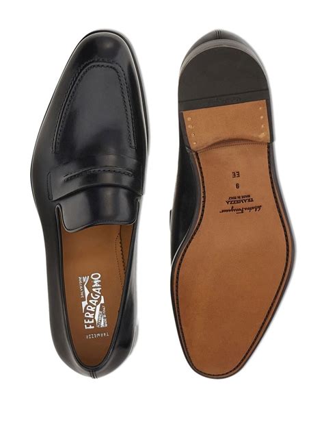 Ferragamo Slip On Leather Penny Loafers Farfetch