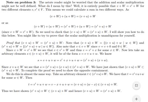 Solved Let V Be A Vector Space Over A Field F And W A Chegg