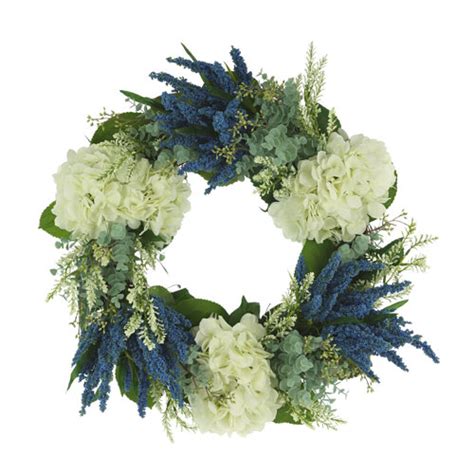 The Holiday Aisle Spring Wreath With Hydrangeas Eucalyptus And