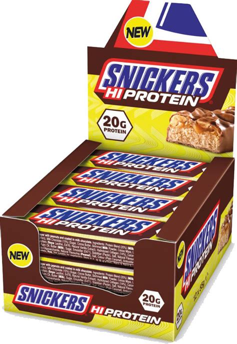 Snickers 20g Hi Protein Bar 12x55gr Chocolate Caramel And Peanuts