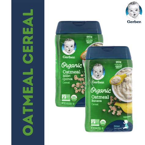 Gerber Organic Oatmeal Cereal G Shopee Malaysia