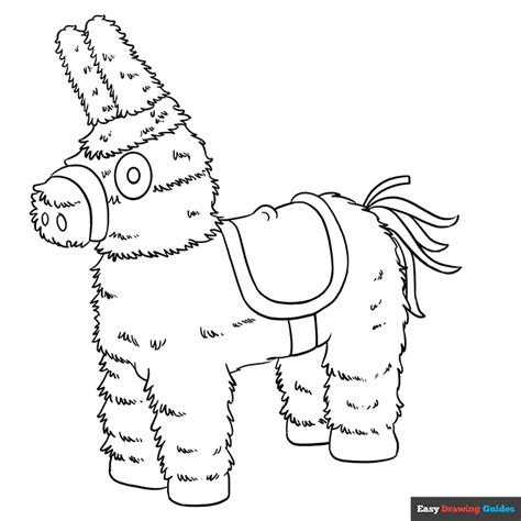 Pinata Coloring Page Easy Drawing Guides