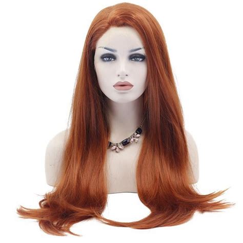 Straight Synthetic Lace Front Wig Auburn Wigs With Images Synthetic Lace Front Wigs