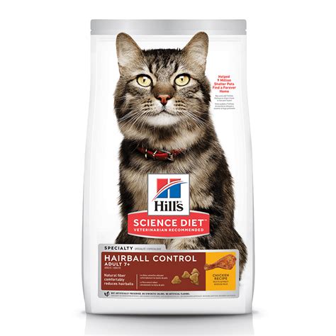 Buy Hills Science Diet Senior 7 Plus Hairball Control Dry Cat Food ...