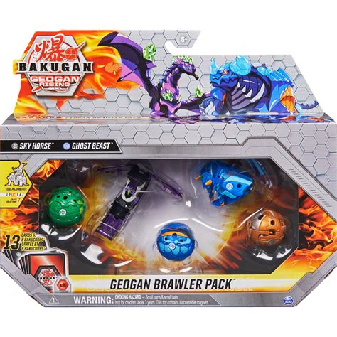 Bakugan Geogan Rising Brawler 5-Pack, Exclusive Sky Horse and Ghost ...