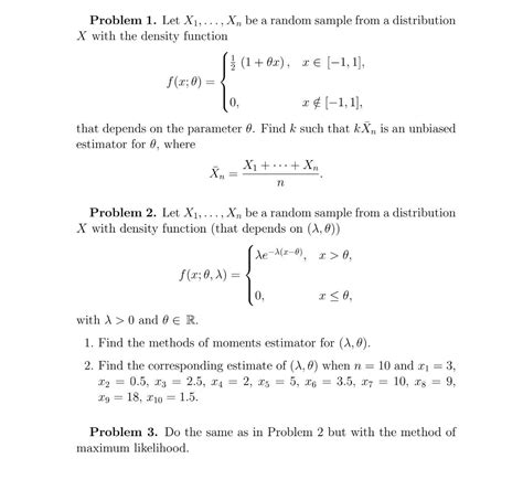 Solved Problem 1 Let X1  Xn Be A Random Sample From A