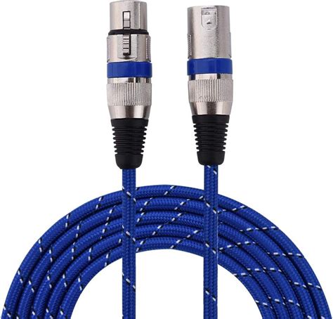 Cabo de áudio estéreo XLR adaptador macho para fêmea de 3 pinos XLR