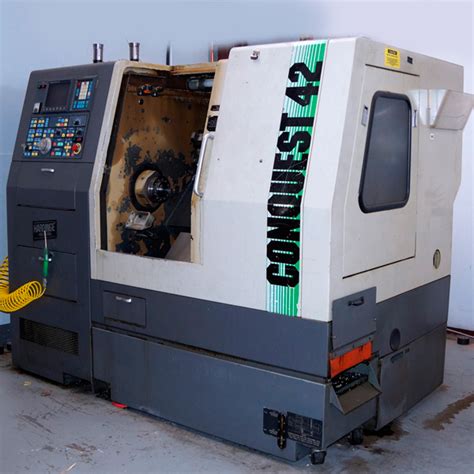 Hardinge Conquest Cnc Lathe Ge Fanuc O T Control Currently Powered