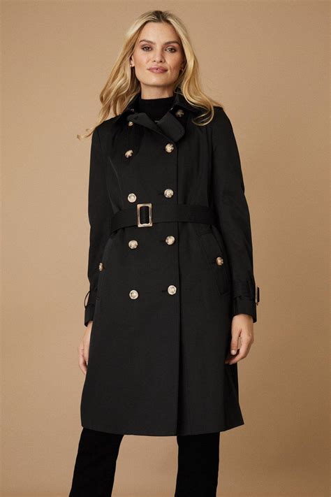 Wallis Double Breasted Trench Coat Debenhams