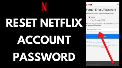 Recover Netflix Account How To Reset Netflix Account Password YouTube