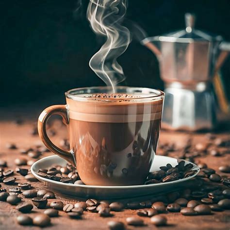 Premium Photo Hot Smoked Coffee In A Mug