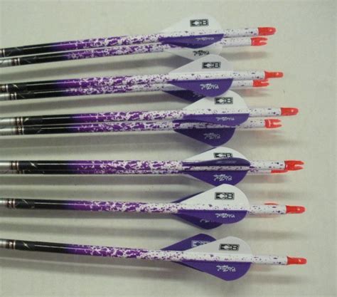 Easton Aftermath 400 Carbon Arrows Wblazer Vanes Purple Spray Wraps 1