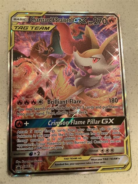 Mavin FULL ART Charizard Braixen GX Tag Team ULTRA RARE Promo SM230