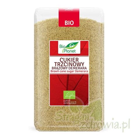 Cukier trzcinowy brązowy BIO Demerara 1kg Bio Planet Centrum Zdrowia