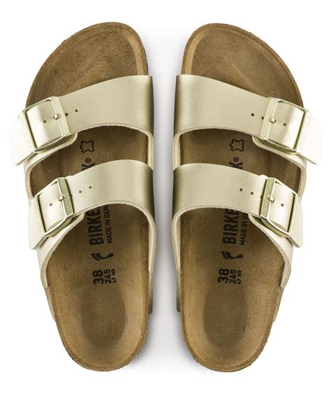 Birkenstock Sandali Arizona Birko Flor Gold Donna Calzata Stretta