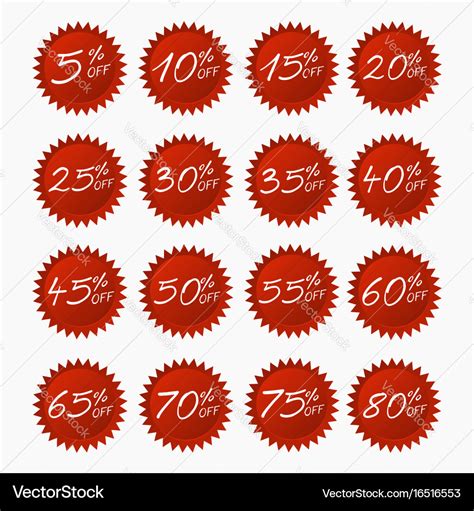 Discount stickers Royalty Free Vector Image - VectorStock