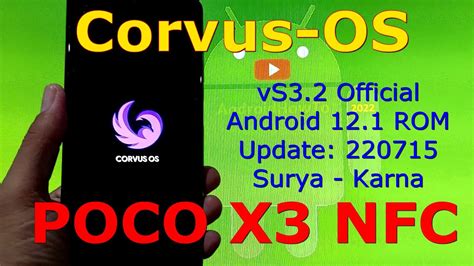 Corvus Os Vs Official For Poco X Nfc Android Update