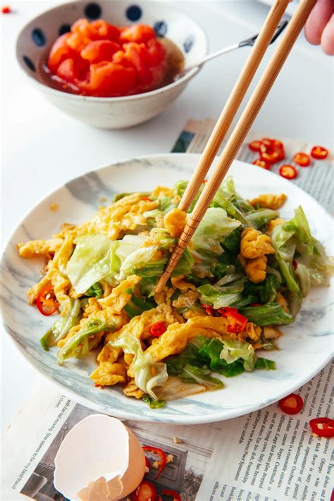 Egg And Cabbage Stir Fry Street Food Spectacle