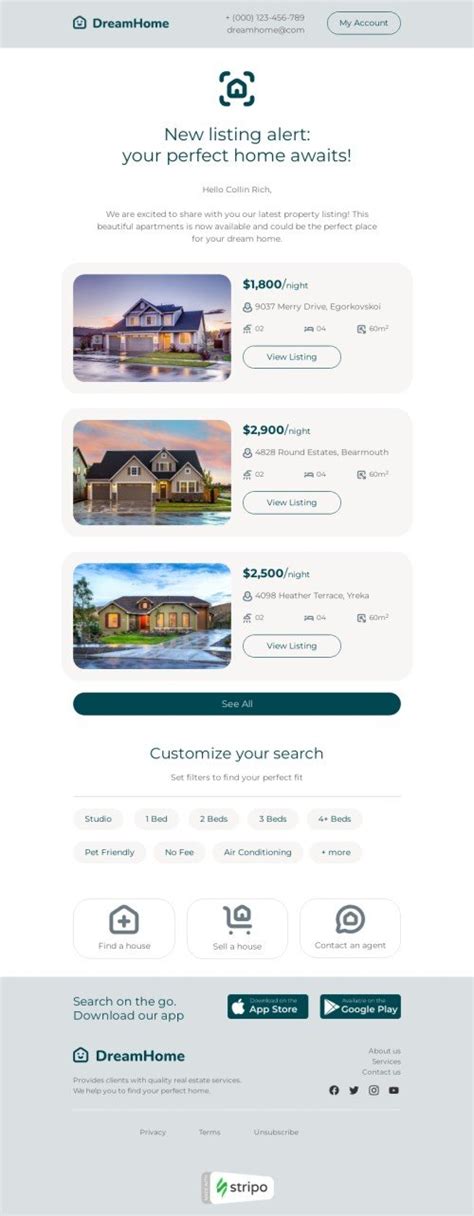 New Listing Email Template By Full Name Stripo Email