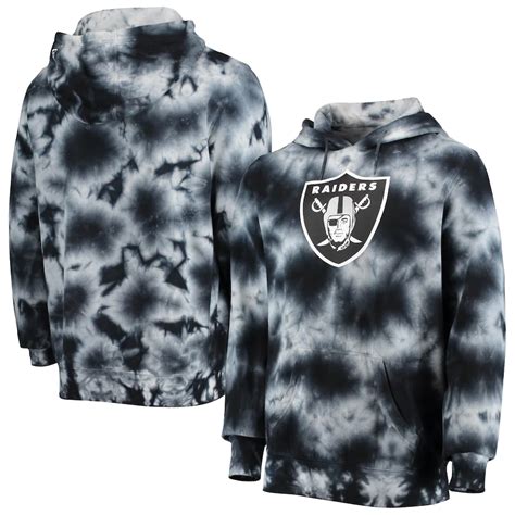 Mens Las Vegas Raiders New Era Black Tie Dye Pullover Hoodie