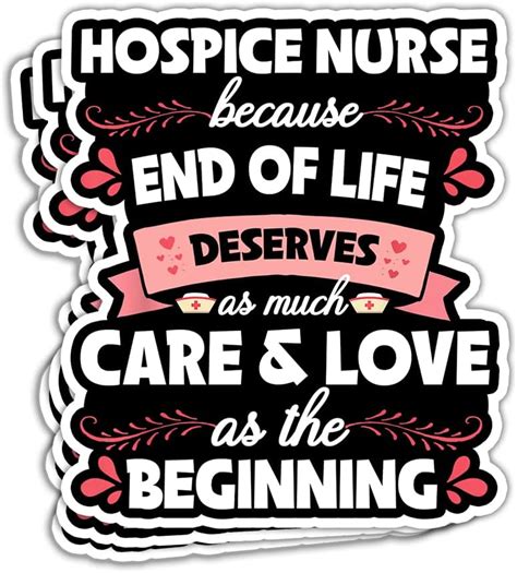 Huvitee 3pcs Hospice Nurse Sticker Nursing Stickers