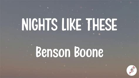 Benson Boone NIGHTS LIKE THESE Lyrics YouTube