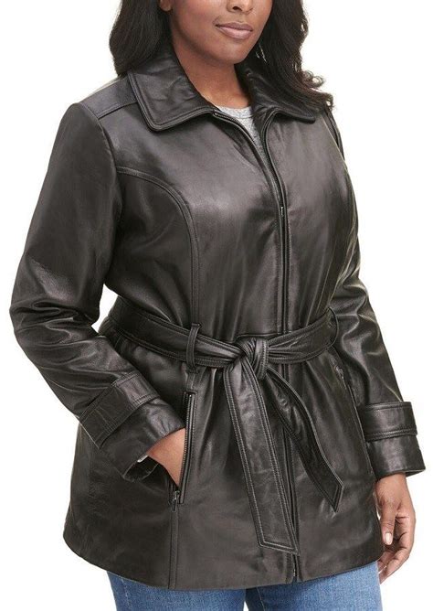 Plus Size Black Leather Jackets For Women