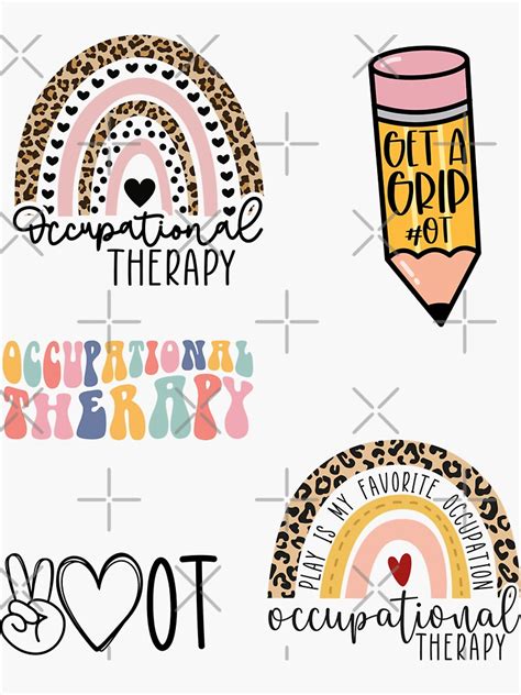 Cute Occupational Therapy Ot Sticker Pack Occupational Therapist Occupational Therapy