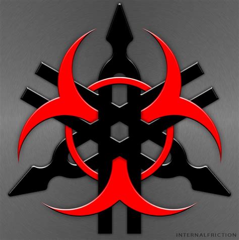 Red and Black Biohazard Symbol Wallpaper