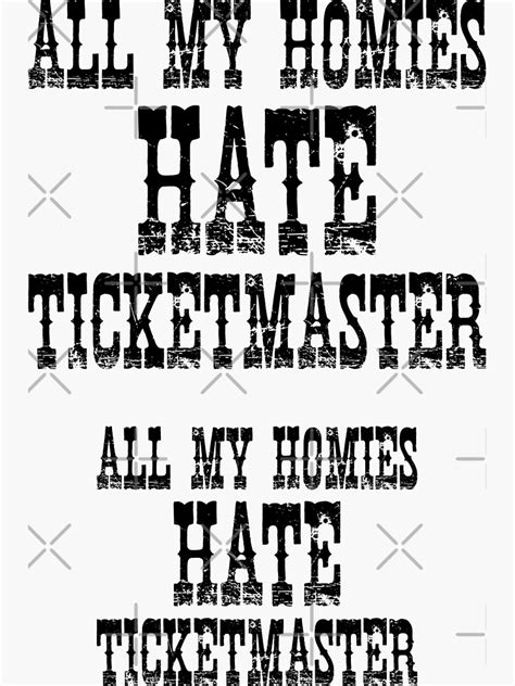 All My Homies Hate Ticketmaster Zach Bryan Sticker For Sale By