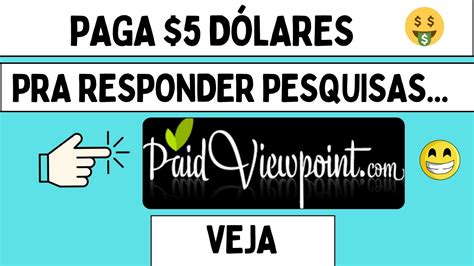 Veja essa Oportunidade de Ganhar 5 Dólares no Paypal PaidViewpoint