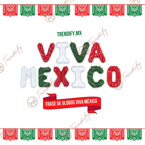 Globos Letras Viva Mexico Trendify