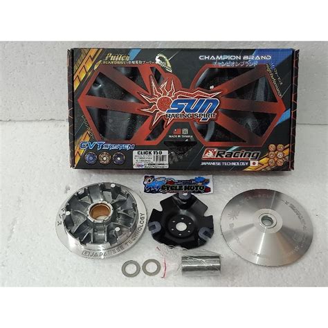 SUN RACING PULLEY SET WITH DRIVE FACE FOR HONDA CLICK 150 Shopee