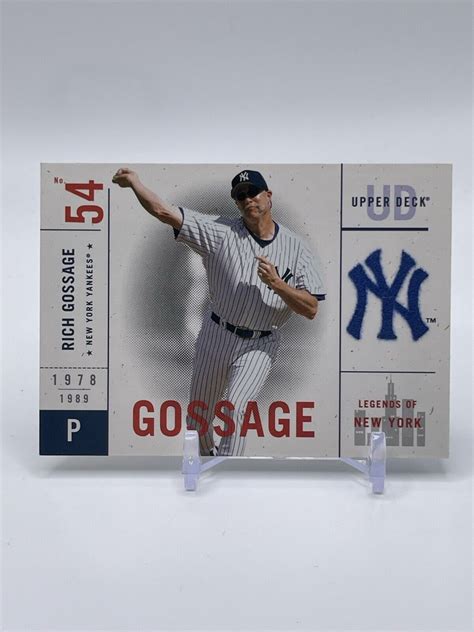 Upper Deck Legends Of New York Rich Gossage Yankees B Ebay