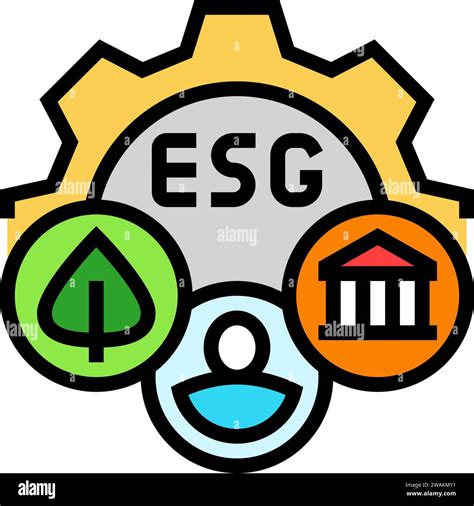 esg environmental social governance color icon vector illustration ...