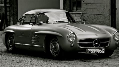 Silver Mercedes-Benz coupe, Mercedes-Benz, Mercedes-Benz 300SL, old car ...