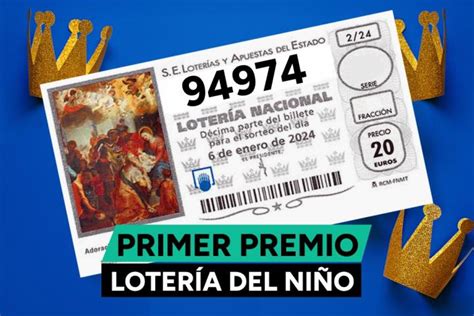 94974 primer premio de la Lotería del Niño 2024