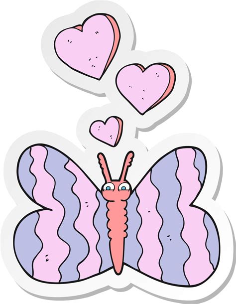 Pegatina De Una Mariposa De Dibujos Animados 45066921 Png