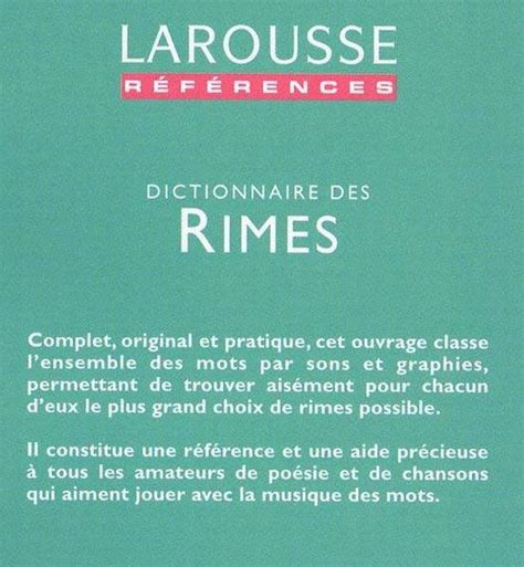 Leon Warnant Dictionnaire Des Rimes Dictionnaires De Langue